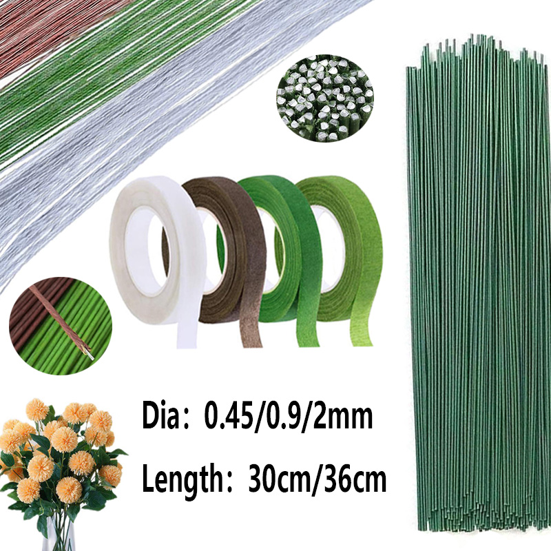 Florist Supply Bulk - 22/20 Gauge LightGreen Floral Wire Stems