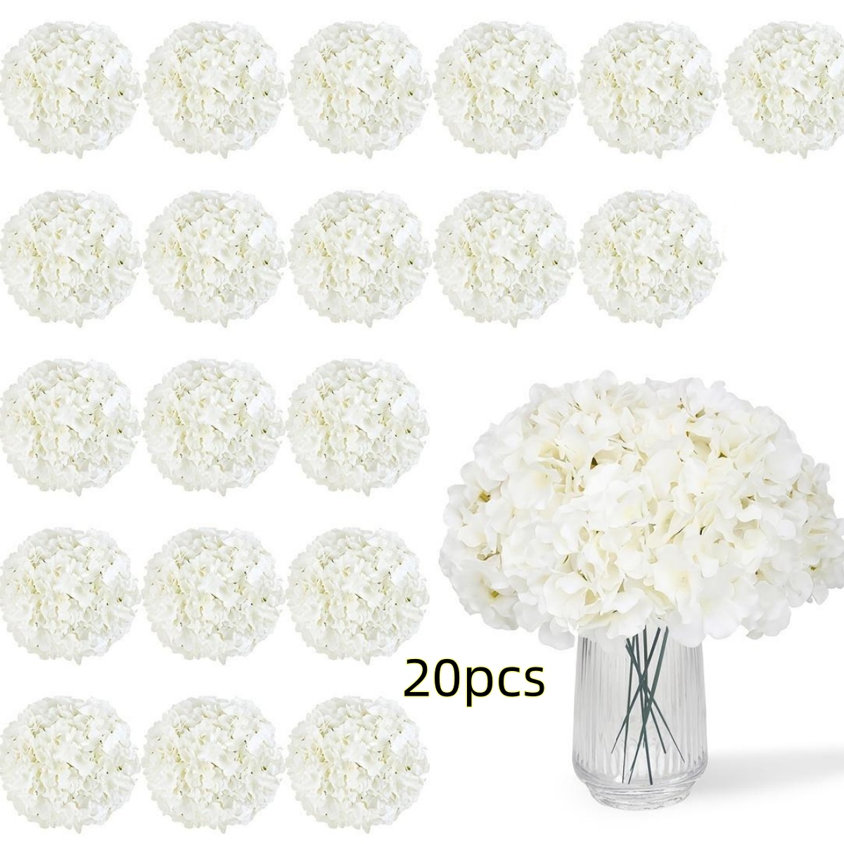 20 Artificial Hydrangea Flower - Florist Supply Bulk review and price