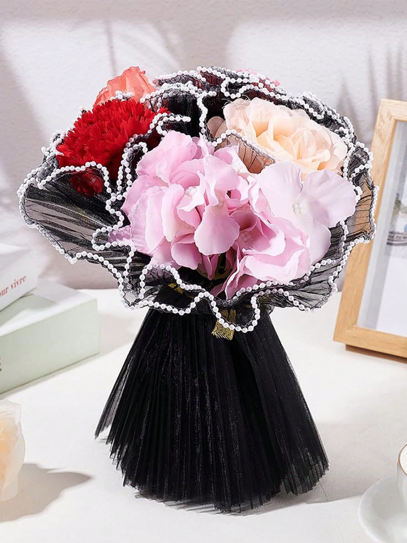 4Yards Faux Pearl Edge Flower  - Supply For Florist review and price
