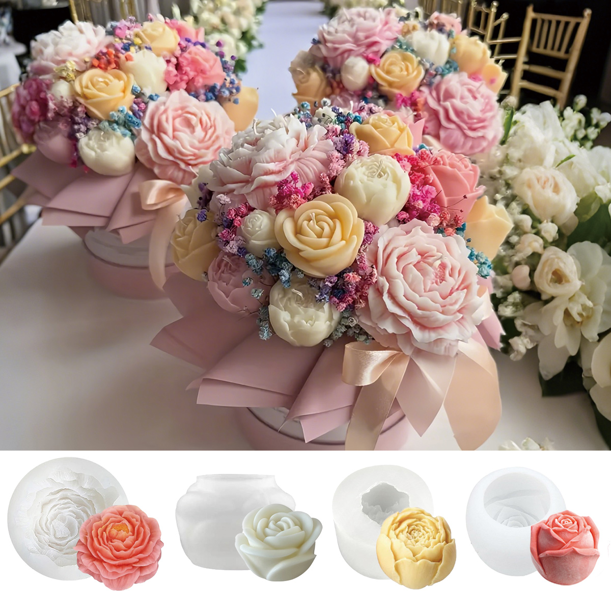 4pcs Floral Mold Set - Peony,  - Florist Supply Bulk review and price